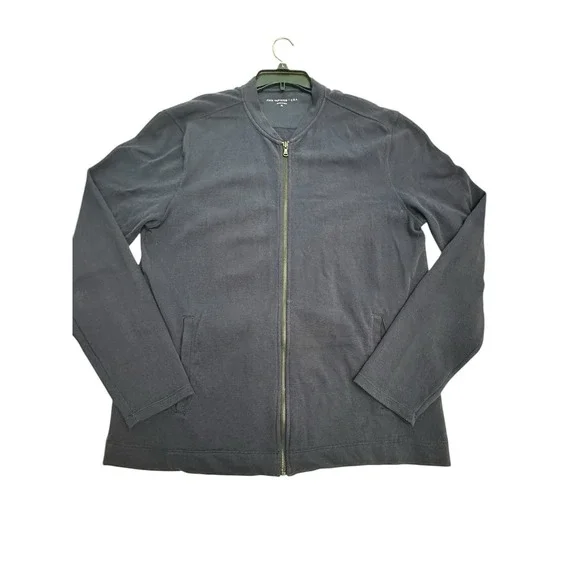 John Varvatos 100% Cotton Zip Up Blue Cardigan Jacket Full Zip‎ Size XL #GH1-5